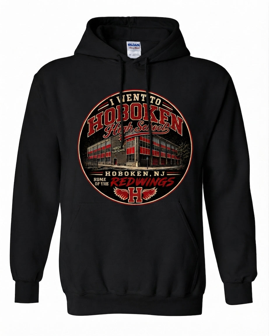 Hoboken Black I Went To Hoboken High School Redwings Hoodie