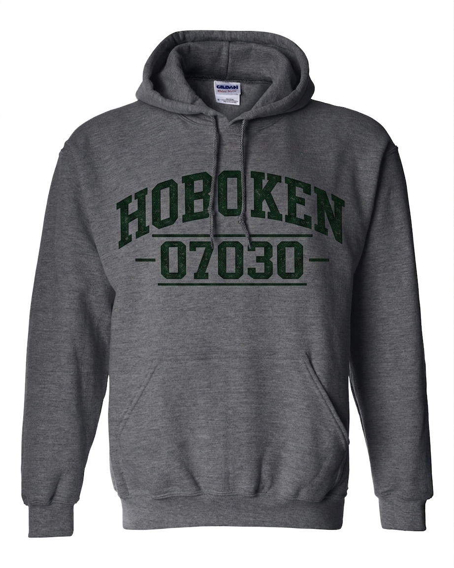 Hoboken Dark Heather Forest Green 07030 Hoodie