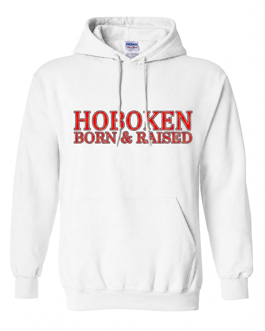 Hoboken White Born & Raised Red Collegiate Hoodie