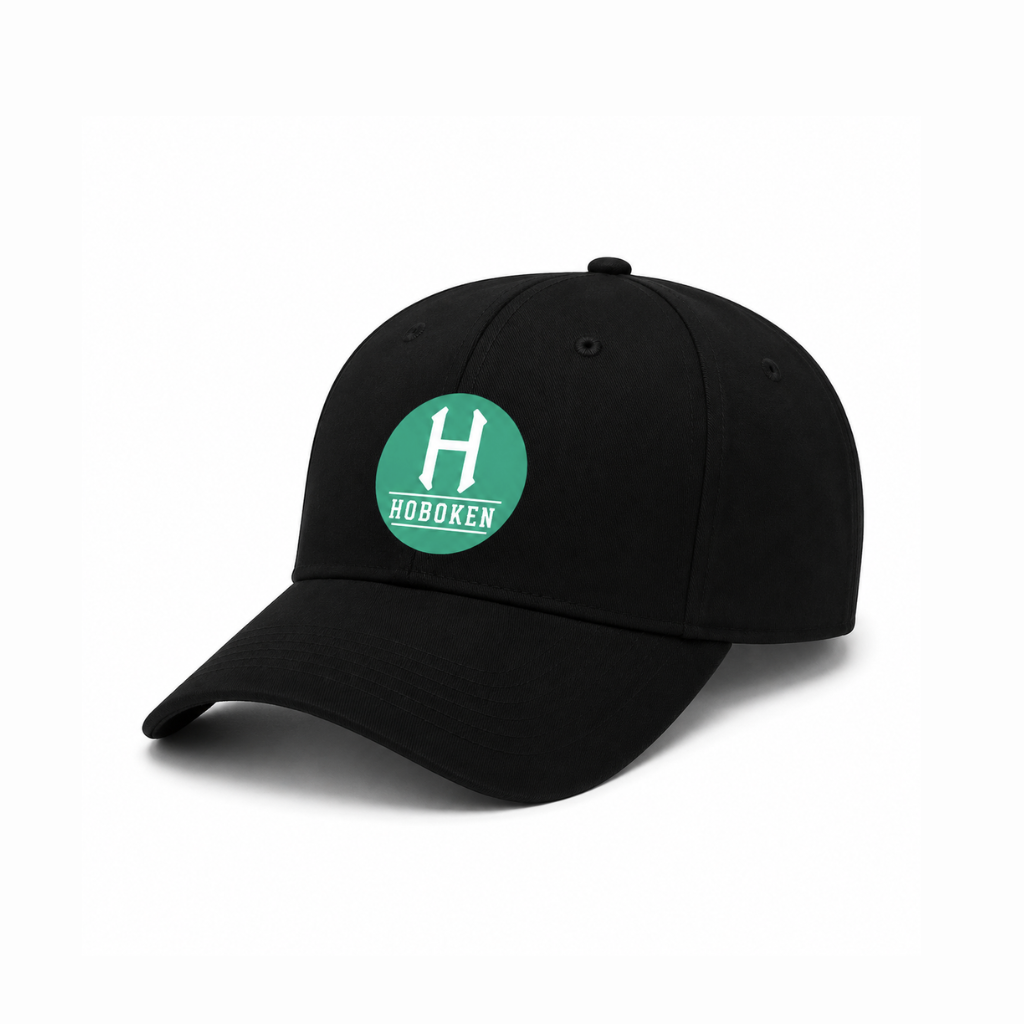 Hoboken H Circle Logo Black Baseball Cap