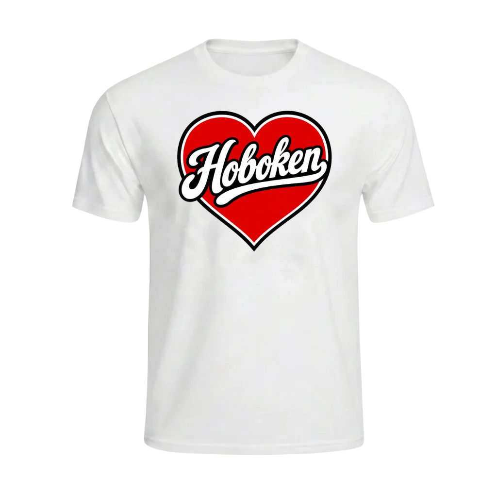 Hoboken Heart Love White T-Shirt