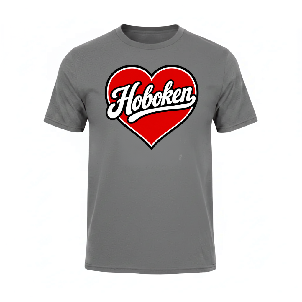 Hoboken Heart Love Gray T-Shirt