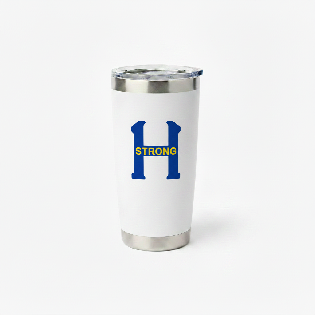 Hoboken H Strong White Insulated Tumbler