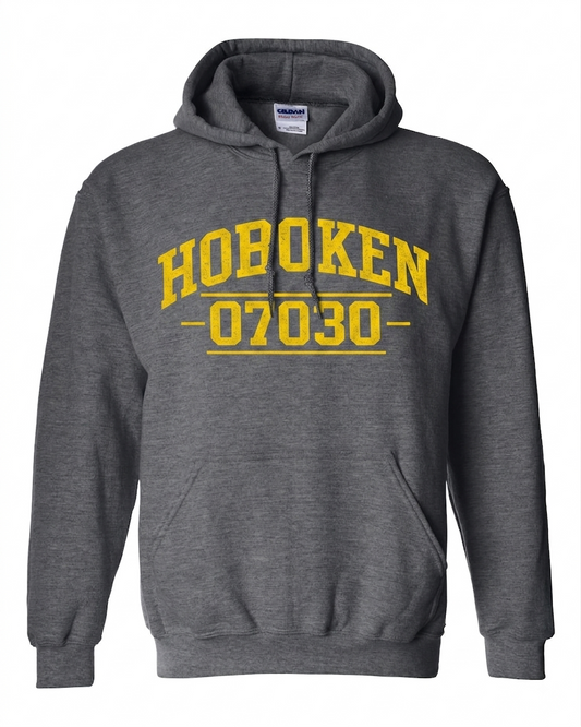 Hoboken 07030 Charcoal Yellow Hoodie