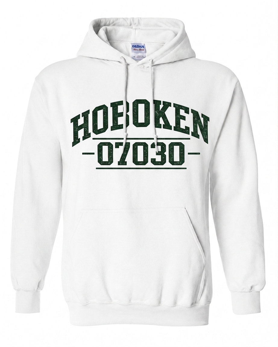 Hoboken White Forest Green 07030 Hoodie