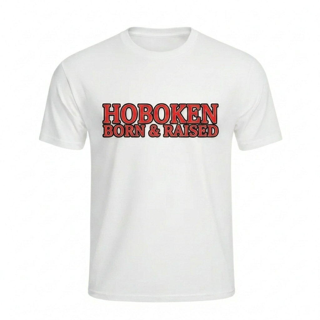 Hoboken Born & Raised White T-Shirt