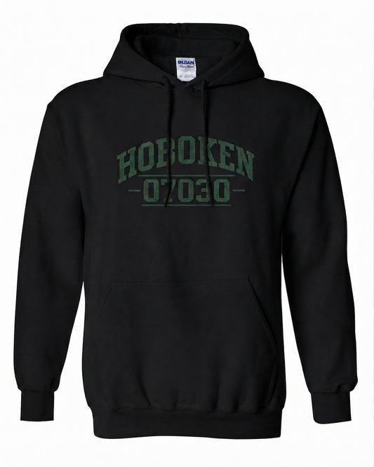 Hoboken Black 07030 Forest Green Arch Hoodie