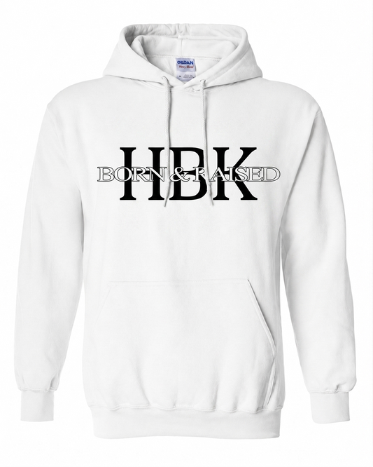 Hoboken Born & Raised Bold Classic Black & White Hoodie