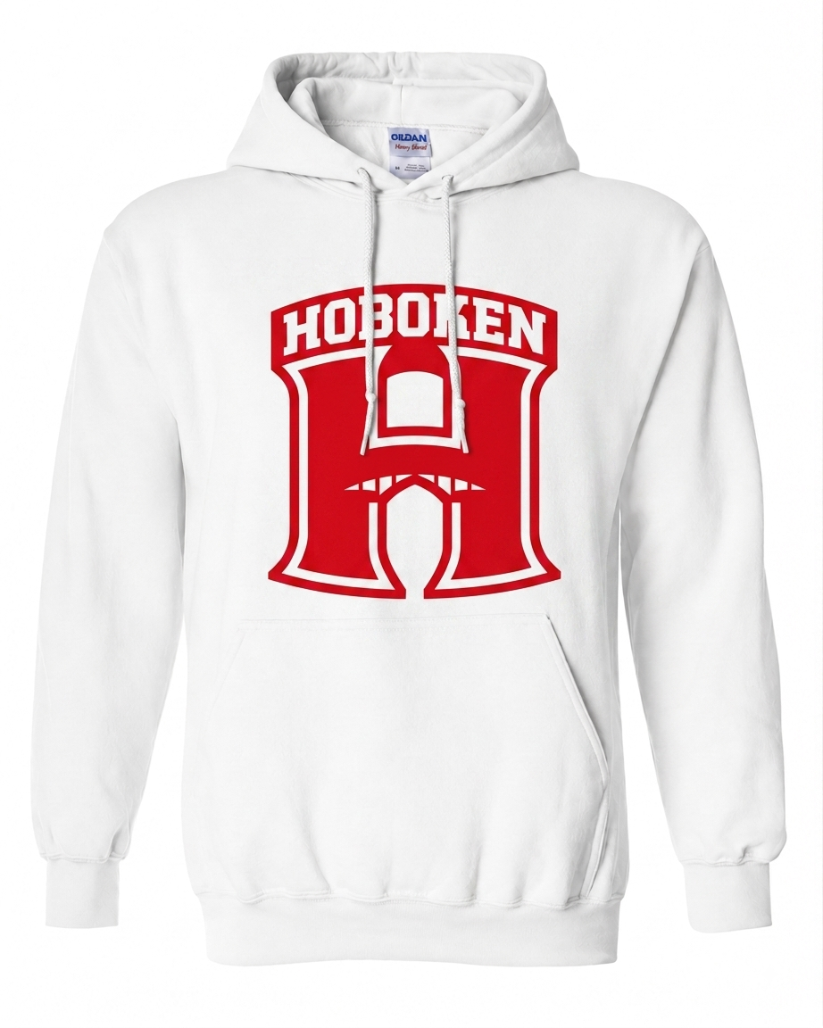 Hoboken Red Letter H White Hoodie