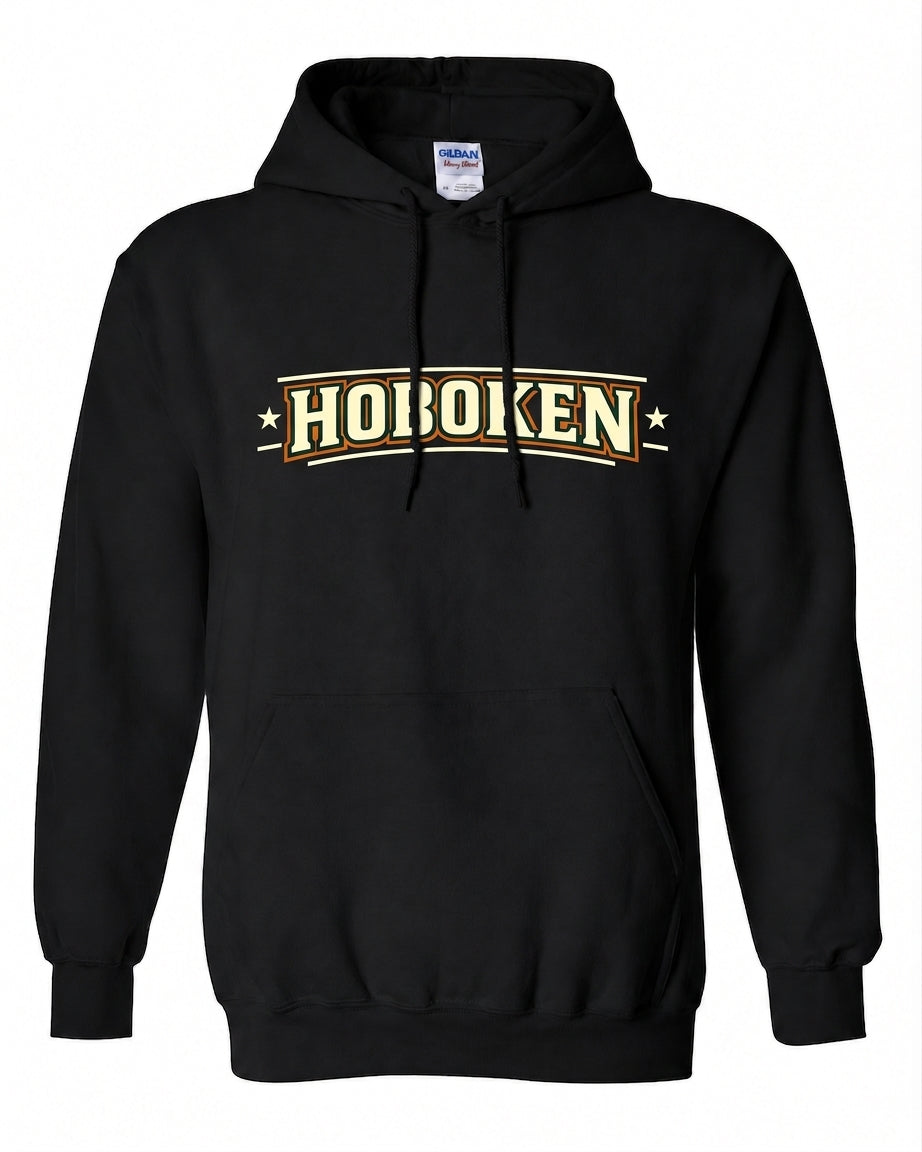 Hoboken Black Gold Star Banner Hoodie