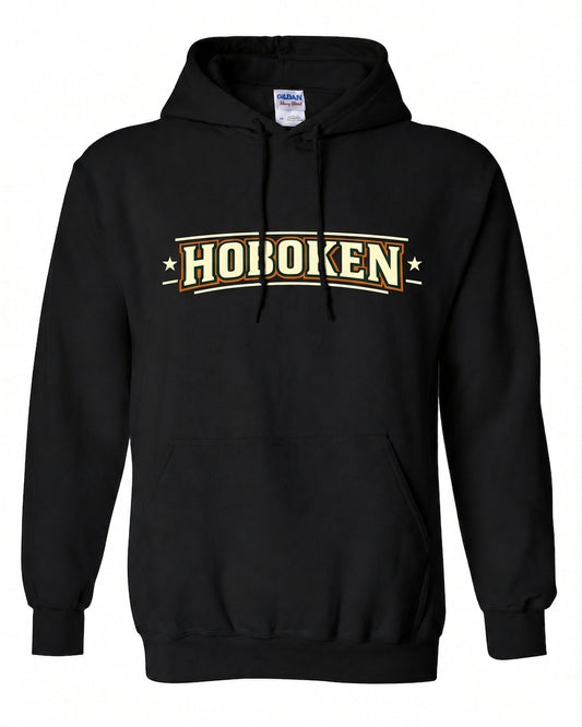 Hoboken Black Gold Star Banner Hoodie