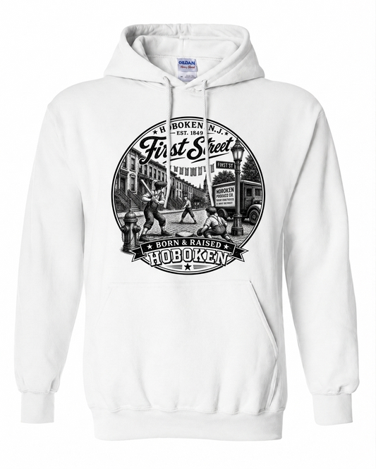 Hoboken White First Street Born & Raised Hoodie