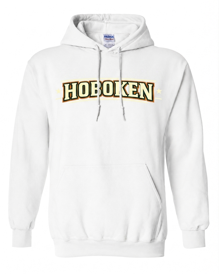 Hoboken White Gold Black Arch Hoodie