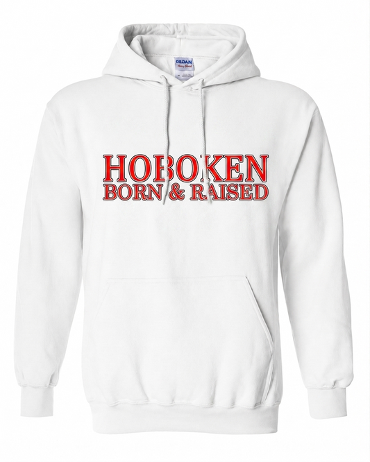 Hoboken White Born & Raised Red Collegiate Hoodie