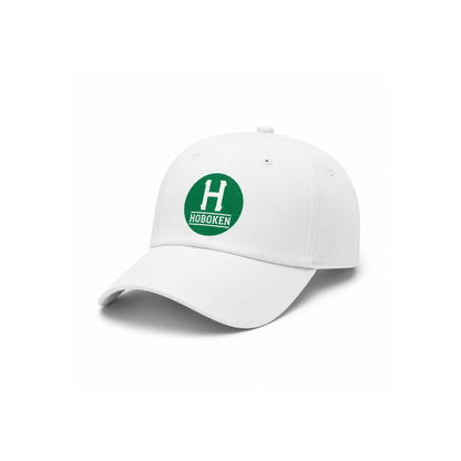 Hoboken H Circle White Baseball Cap