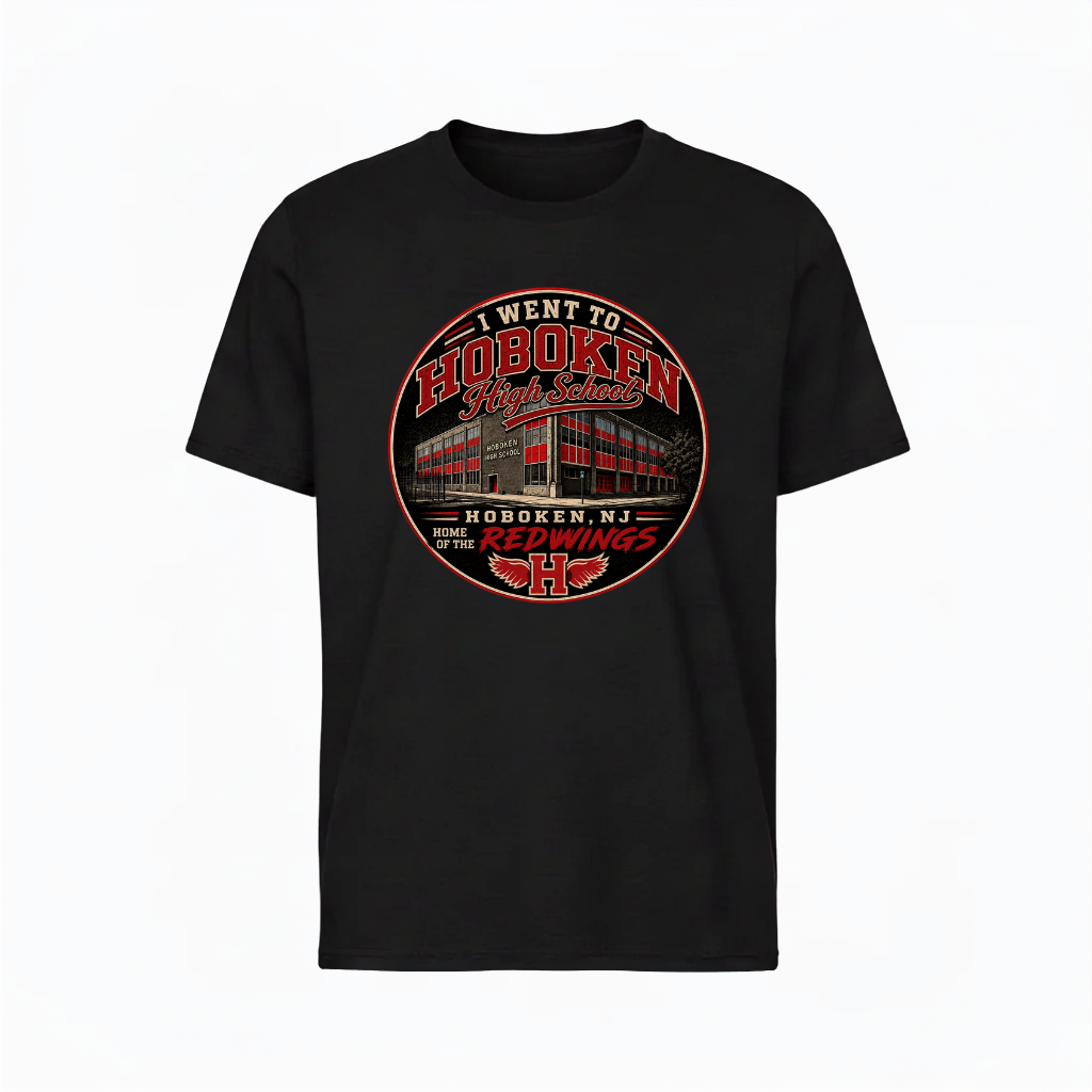 I Went to Hoboken High School Black T-Shirt