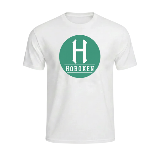 Hoboken H Circle Logo White T-Shirt