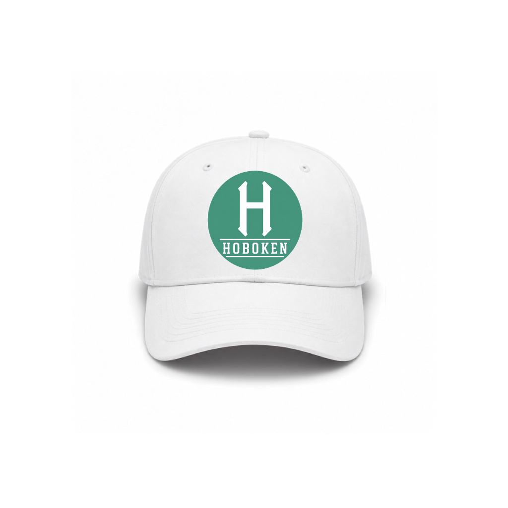 Hoboken H Circle White Baseball Cap