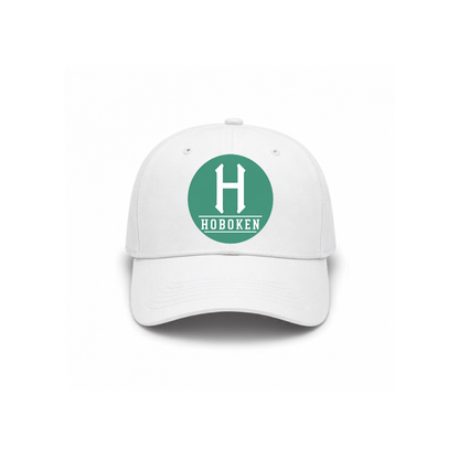Hoboken H Circle White Baseball Cap