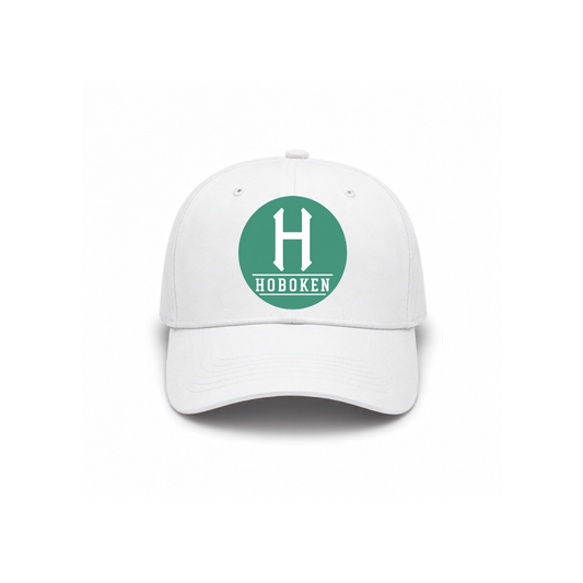 Hoboken H Circle White Baseball Cap