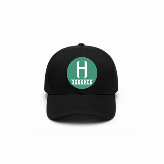 Hoboken H Circle Logo Black Baseball Cap