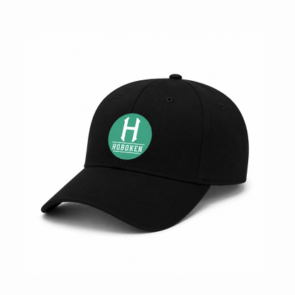 Hoboken H Circle Logo Black Baseball Cap