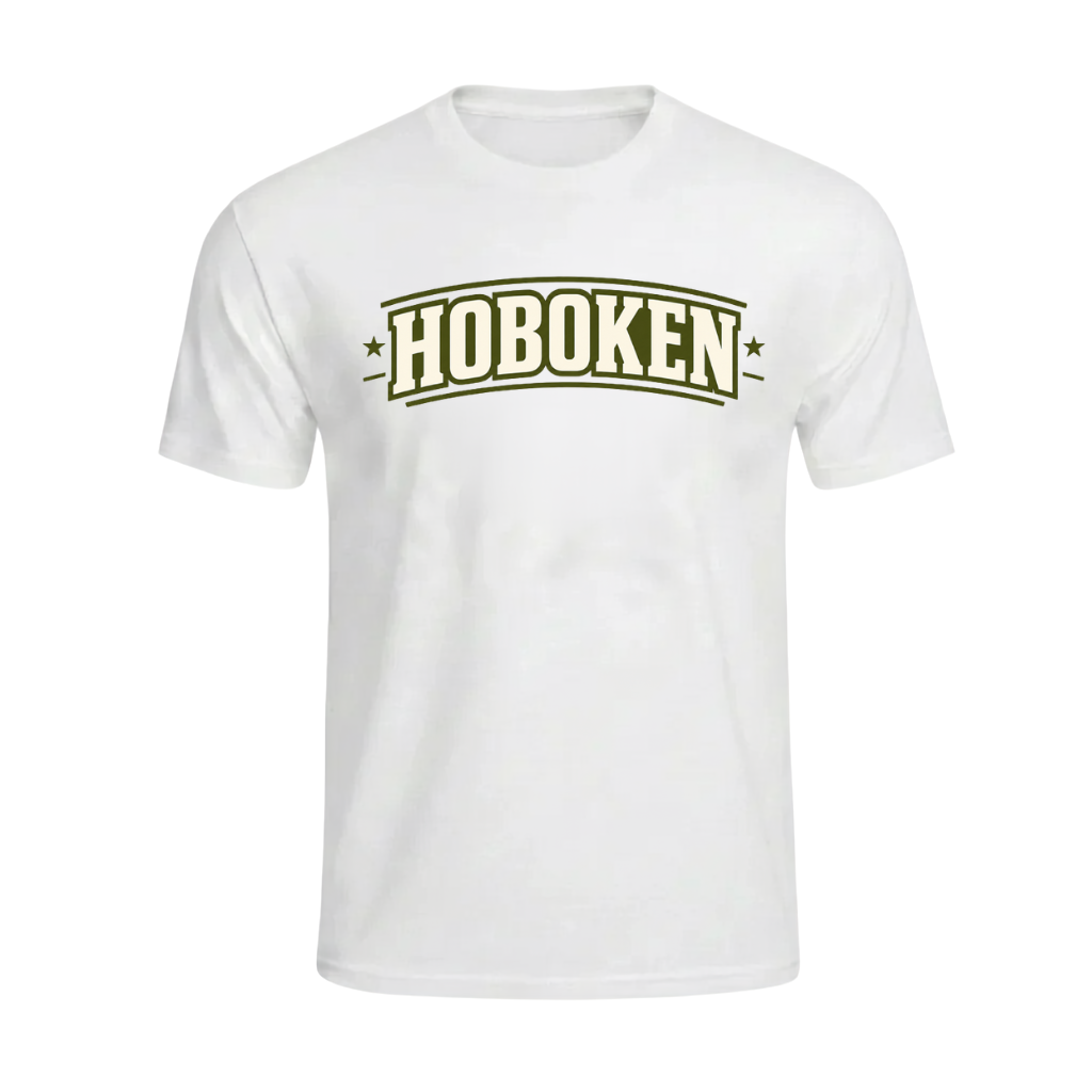 Hoboken Varsity Arch White T-Shirt