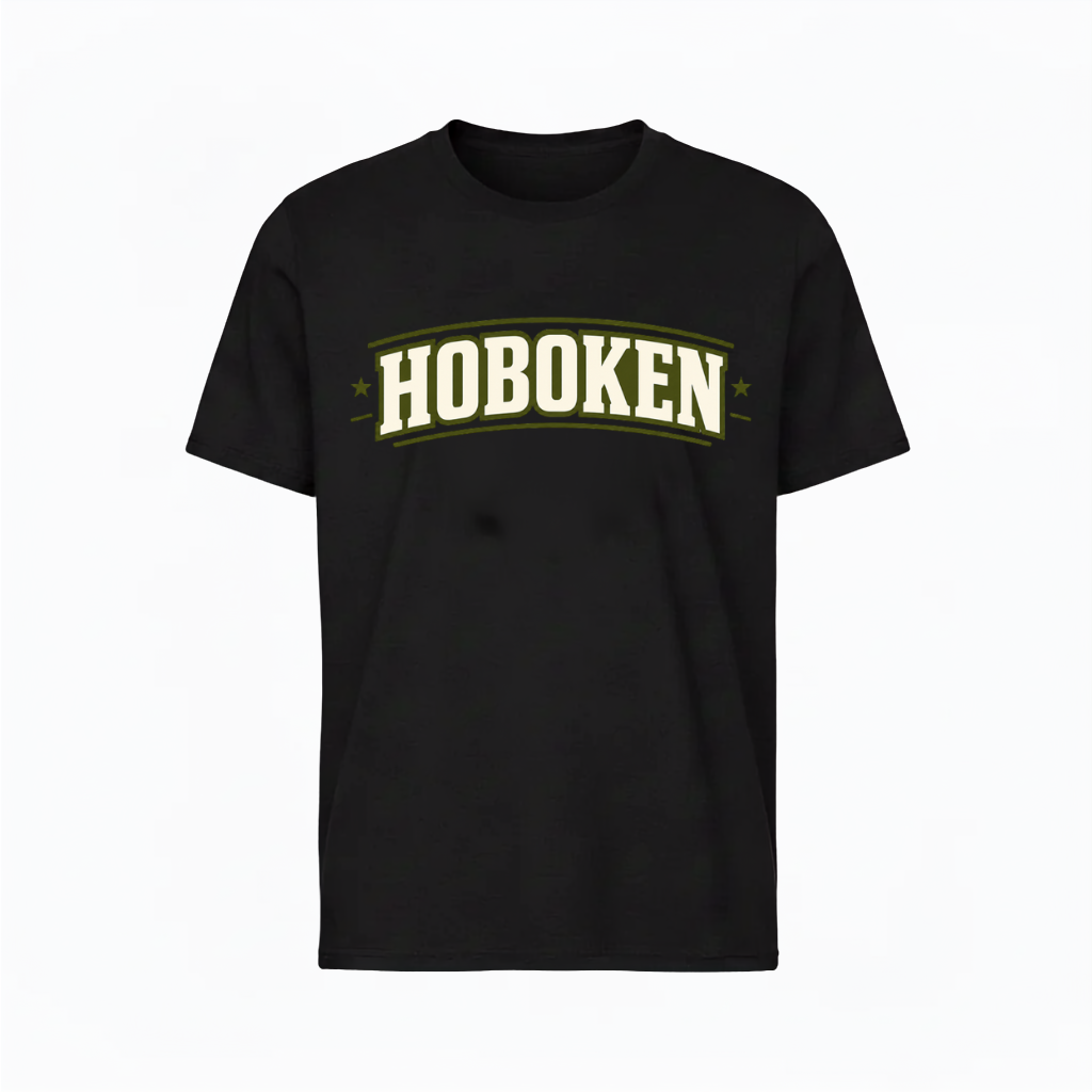 Hoboken Varsity Arch Black T-Shirt