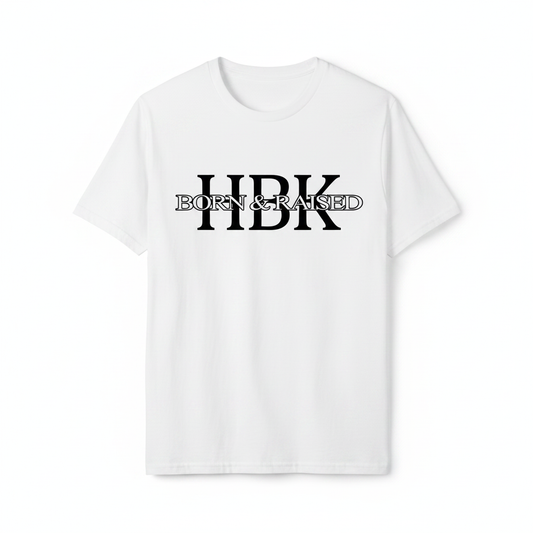 HBK Born & Raised White T-Shirt Correct Logo