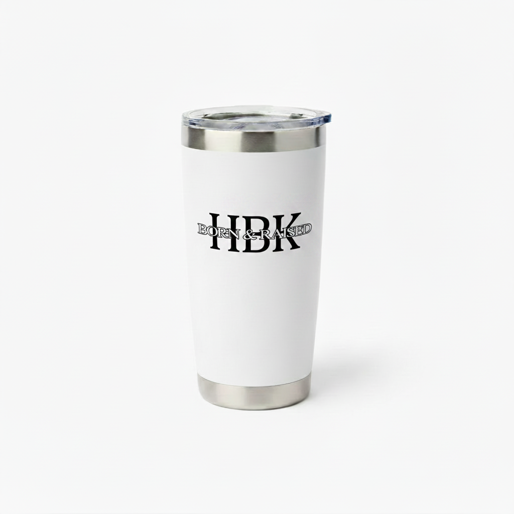 HBK Born & Raised White Tumbler