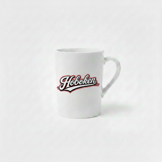 Hoboken Baseball Script White Ceramic Mug
