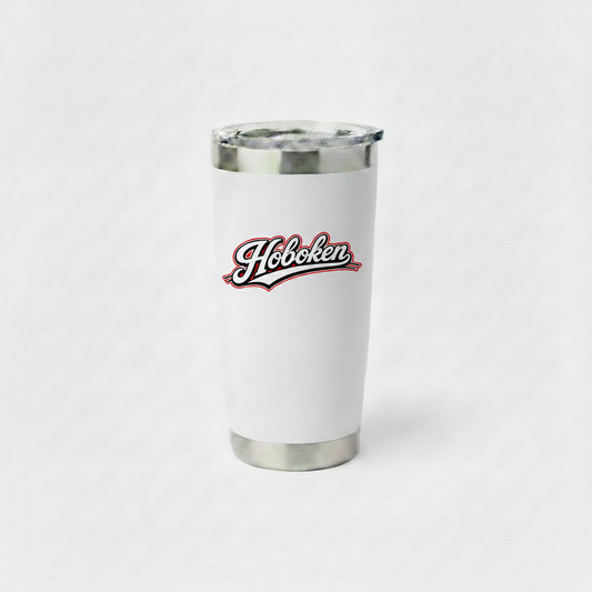 Hoboken Baseball Script White Insulated Tumbler