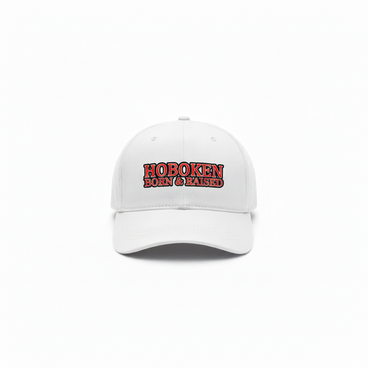 Hoboken Born & Raised Bold White Cap