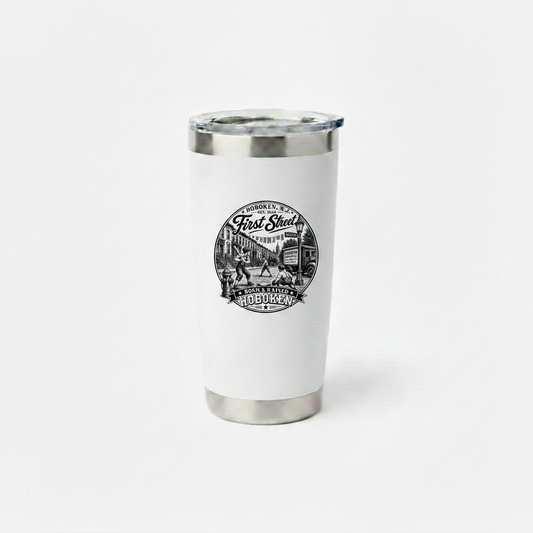 Hoboken First Street Born & Raised White Insulated Tumbler