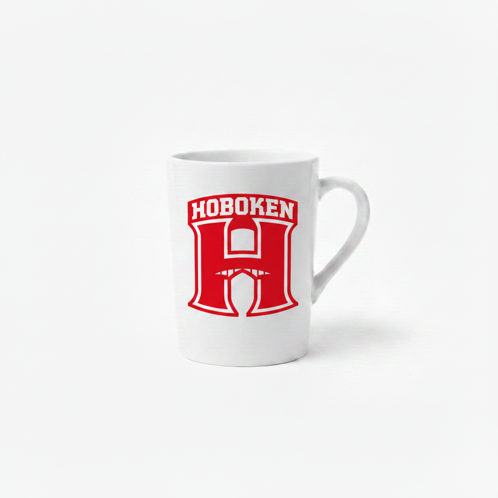 Hoboken H Arch White Ceramic Mug