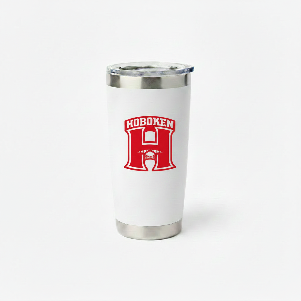 Hoboken H Arch White Insulated Tumbler
