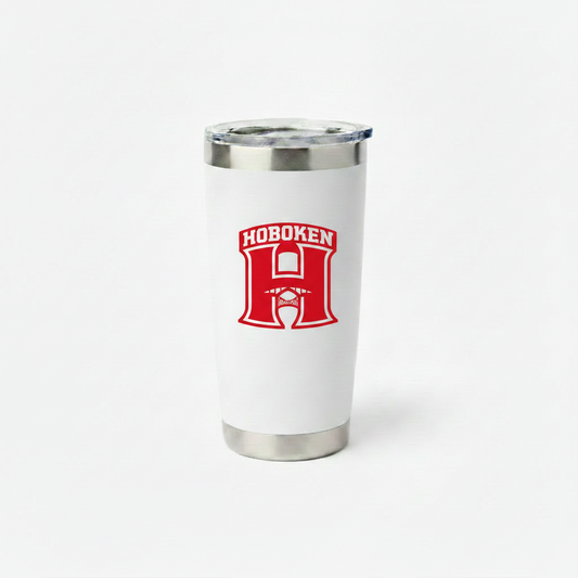Hoboken H Arch White Insulated Tumbler