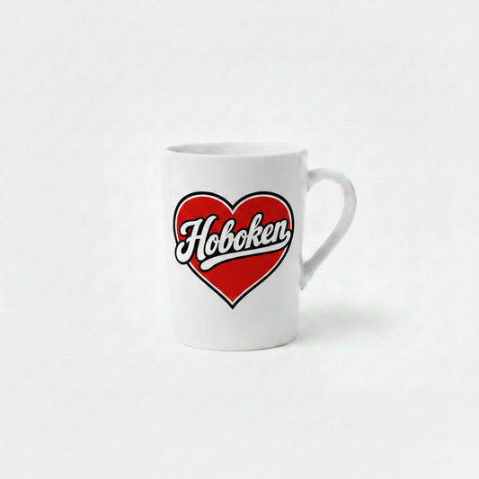 Hoboken Heart Love White Ceramic Mug