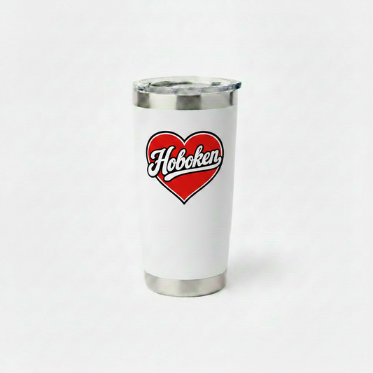 Hoboken Heart Love White Insulated Tumbler