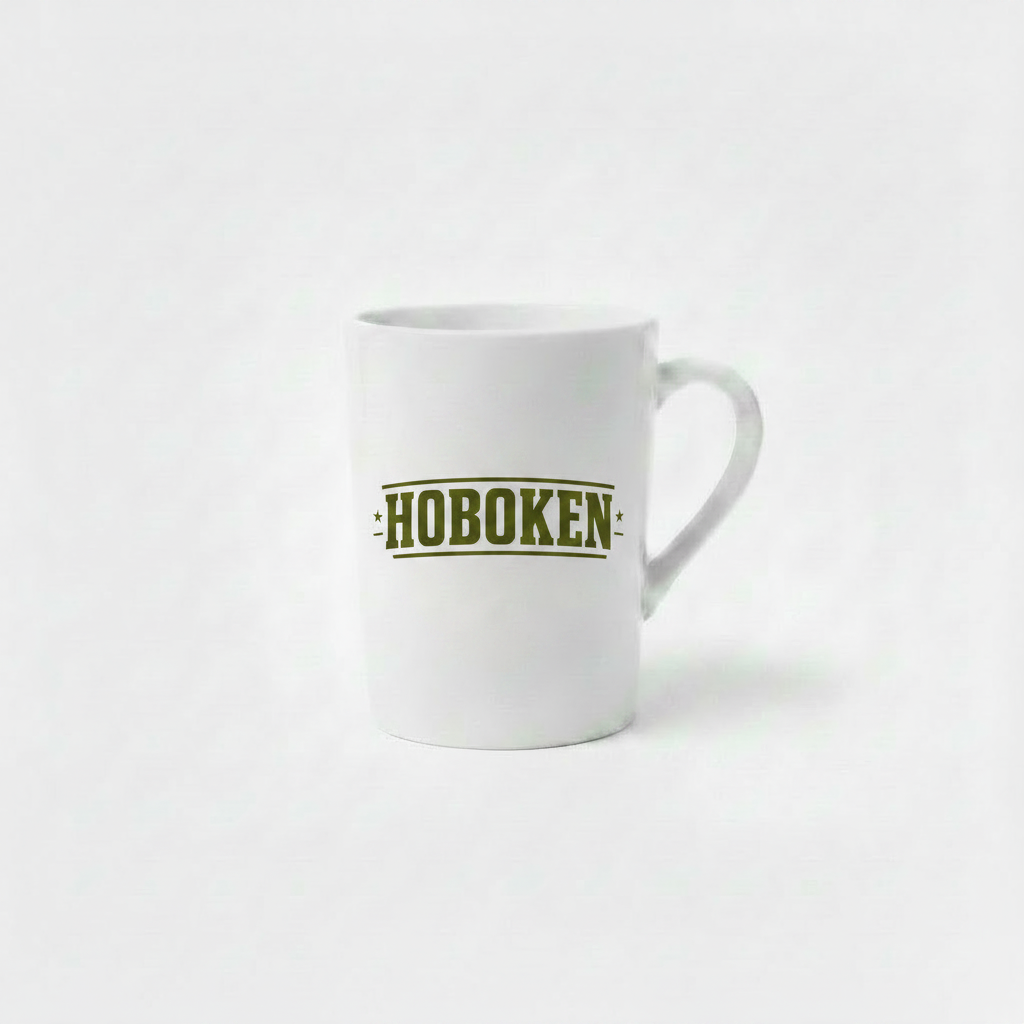 Hoboken Varsity Arch White Ceramic Mug