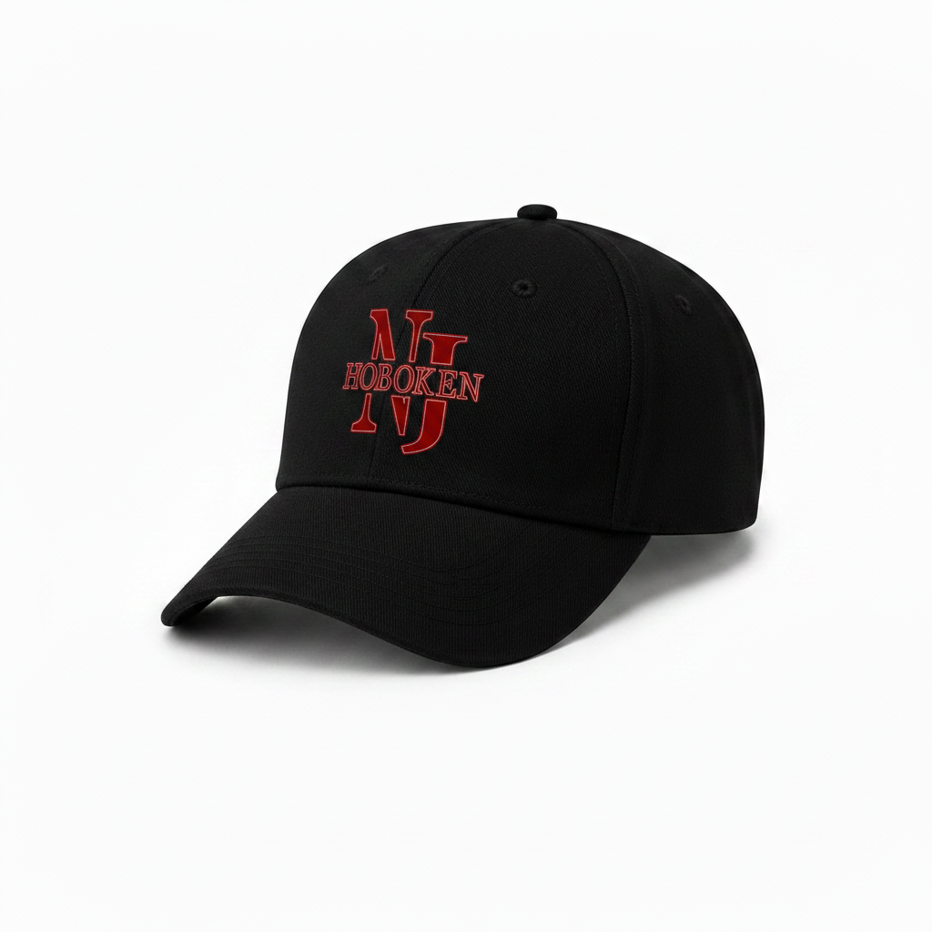 NJ Hoboken Black Cap - Side Angle