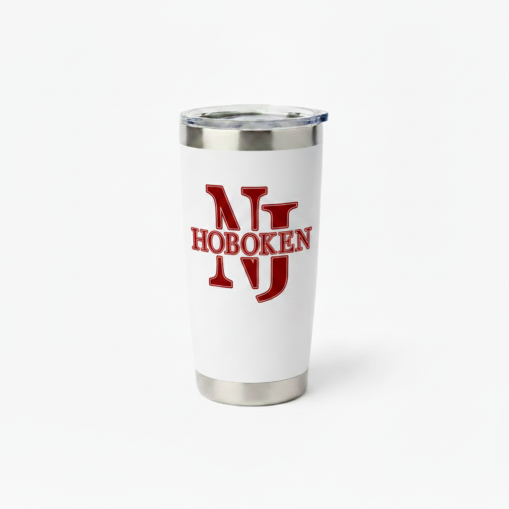 NJ Hoboken White Tumbler
